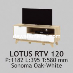 TV Cabinet - Activ Lotus RTV 120 / Sonoma Oak - White